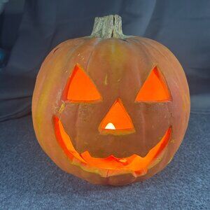 Vintage Trendmasters 1993 Light Up Pumpkin Jack O Lantern Halloween Foam Mold